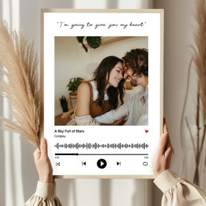 Affiche couple chanson personnalisée – musique – mariage amitié famille