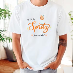 T-shirt personnalisé cocktail Spritz, humour, homme et femme