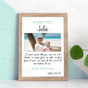 Affiche personnalisée maman, grand-mère, tata – 3 couleurs