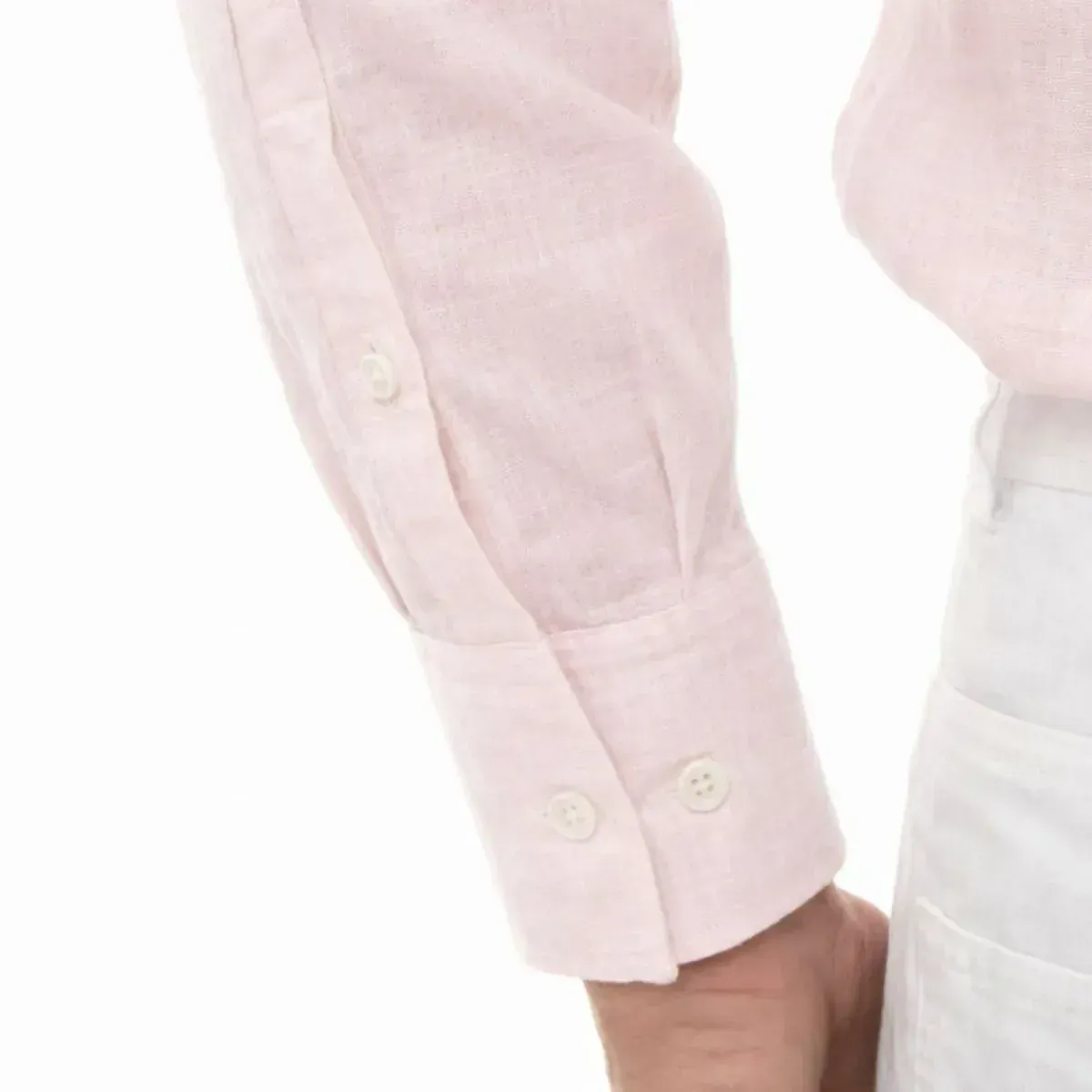 CHEMISE EN LIN ROSE HOMME – Image 5