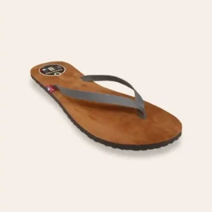 Tong en cuir poids plume sable